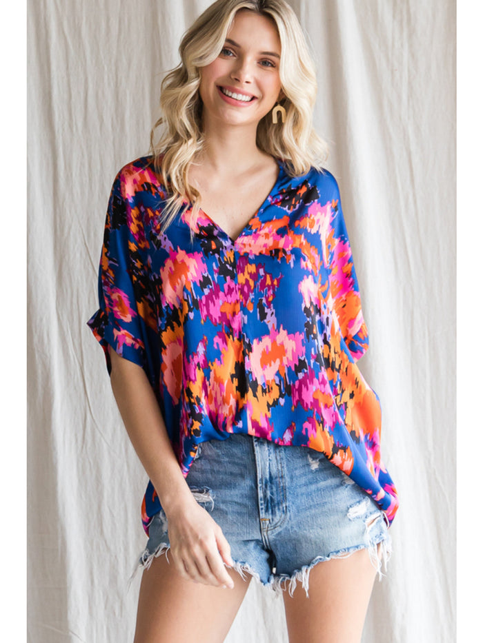 jodifl V-neck shift top