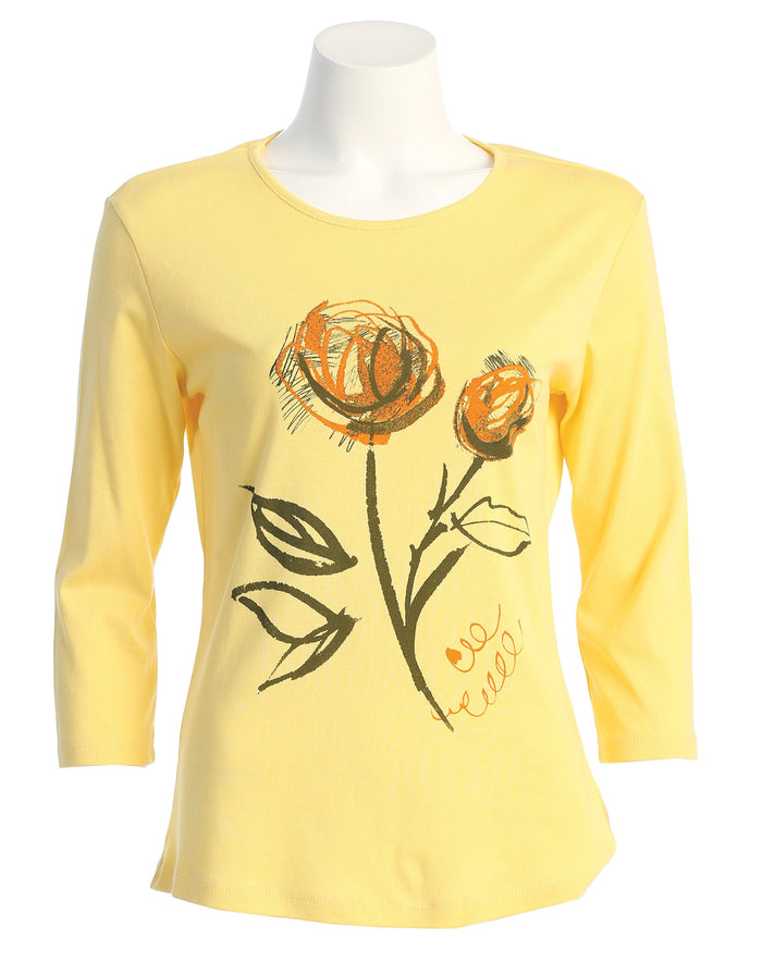Jess & Jane Duet Printed Cotton Top