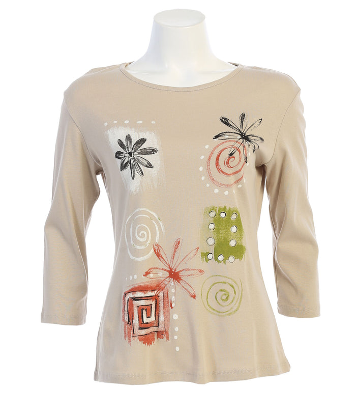 Patchwork Printed Cotton Top
