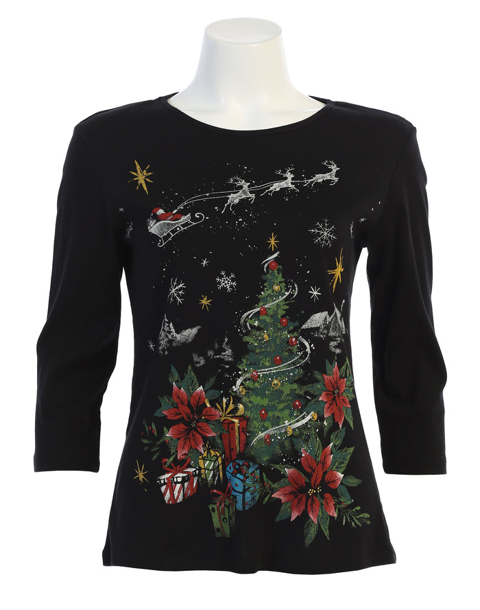 jess & Jane dear santa cotton top
