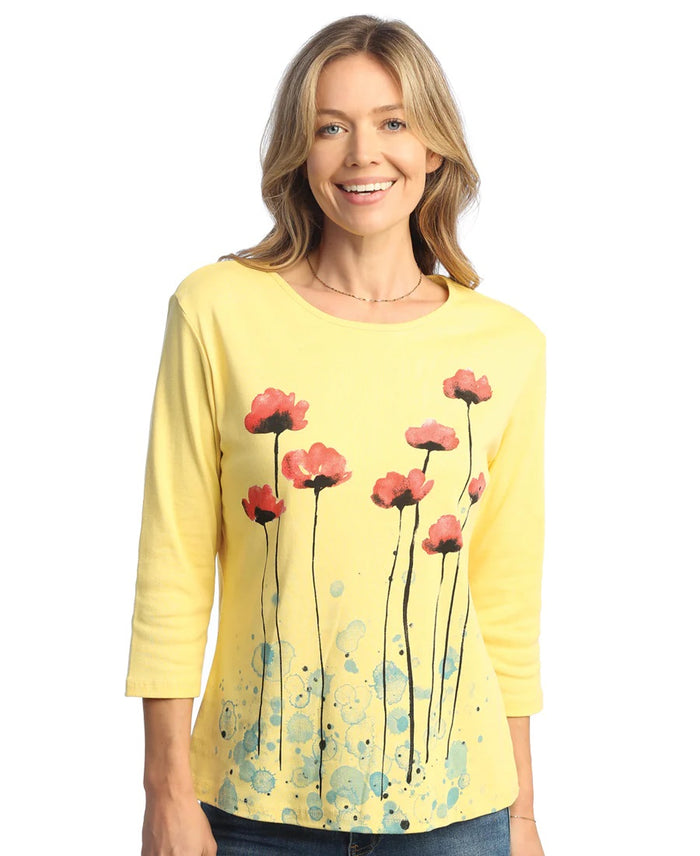 Jess & Jane Confetti Printed Cotton Top