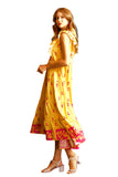 Floral Tiered Ruffle Midi Dress, Honey