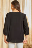 Leopard & Serape Embroidered Top