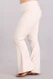 Mineral Wash Bell Bottom Soft Pants, Nude