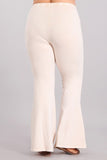 Mineral Wash Bell Bottom Soft Pants, Nude