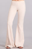 Chatoyant Mineral Wash Bell Bottom Soft Pants, Nude