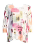 Verona Burnout Mesh Contrast Top