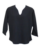 Ezze Wear Athena Mirage Cotton Gauze Top, Black