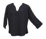 Ezze Wear Athena Mirage Cotton Gauze Top, Black