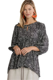 umgee usa Babydoll Keyhouse Blouse