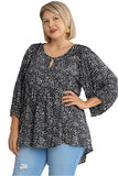 umgee usa Babydoll Keyhouse Blouse