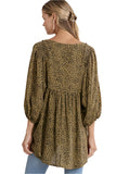 Babydoll Keyhole Blouse, Toffee