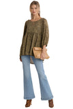 Babydoll Keyhole Blouse, Toffee