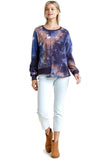 Tie Dye Panel Top, Blue Violet UMGEE UMGEE USA