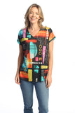 Jess & Jane Cap Sleeve V-Neck Top