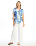 Ocean Blue Cap Sleeve