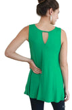 Keyhole Sleeveless Top, Green