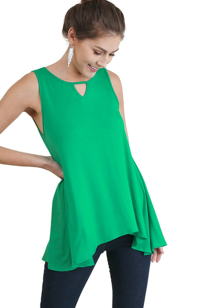 umgee Sleeveless Keyhole Top
