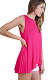 Keyhole Sleeveless Top, Pink