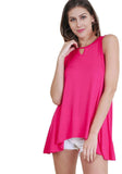 umgee Sleeveless Keyhole Top