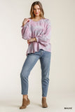 umgee Tie Dye Swiss Dot Top, Mauve