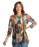 Jess & Jane Chiffon Hem Top