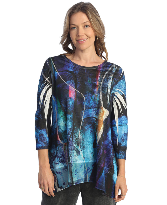 Jess & Jane Eclipse Chiffon Hem Tunic Top