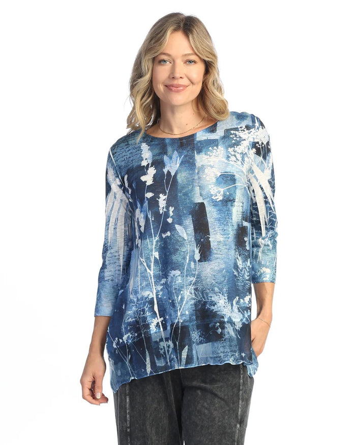 jESS & jANE MARIPOSA cHIFFON HEM TUNIC