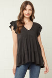 entro tiered ruffle babydoll top