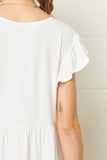 Tiered Ruffle Babydoll Top, Ivory