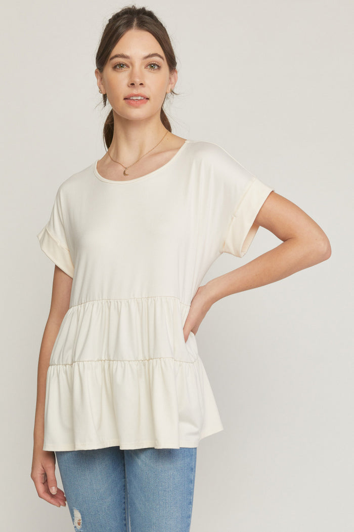 entro usa Tiered Short Sleeve Tunic