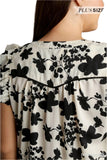 Floral Flutter Sleeve Tiered Dress