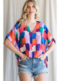 jodifl V-neck shift top