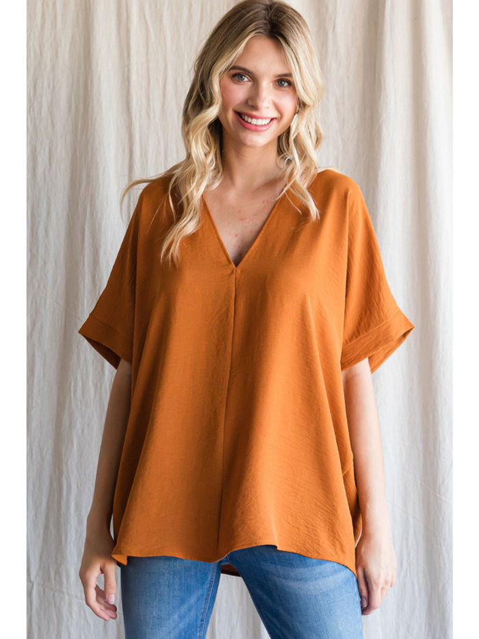 jodifl V-neck shift top