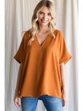 jodifl V-neck shift top