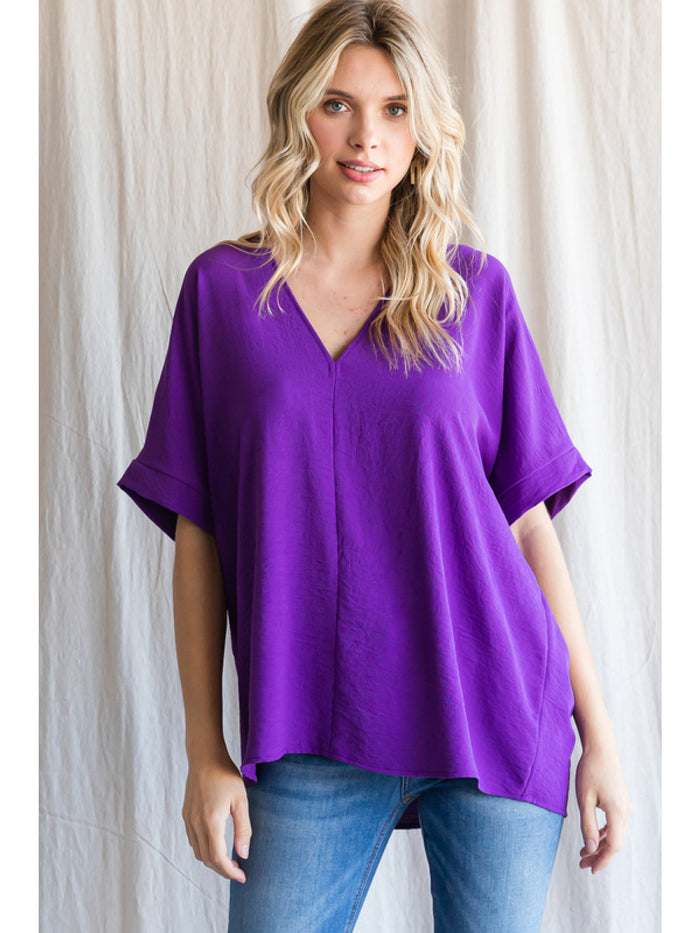 jodifl V-neck shift top