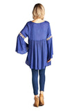 Embroidered Bell Sleeve Top
