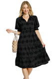 umgee usa Jacquard Tiered Midi Dress