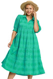 Jacquard Tiered Midi Dress, Jade