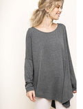 umgee USA asymmetric long sleeve top