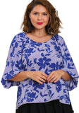 Floral Graphic Print Blouse, Lavender
