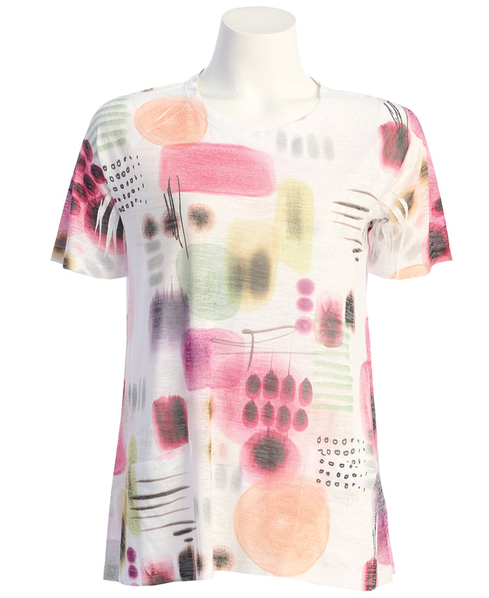 Jess & Jane Verona Patch Pocket Burnout Top