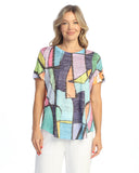 Jess & Jane Vita Burnout Short Sleeve Round Hem