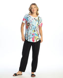 Laura Burnout Round Hem Top