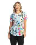 Jess & Jane Burnout Round Hem Top