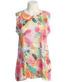Sangria Burnout Sleeveless Top