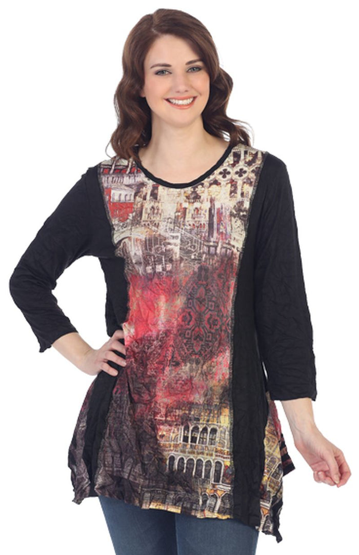 jess & jane Citadel Crinkled Sharkbite Top