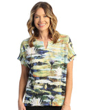Jess & Jane Lily Pond Notch Neck Top