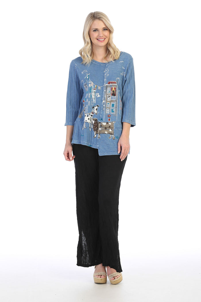 Jess & Jane City Pups Mineral Washed Ribbed Cotton Tunic