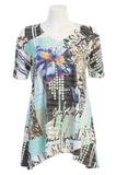 Jess & Jane Iris Double Knit Cold Shoulder Top